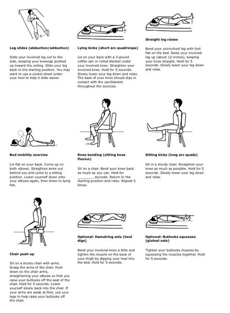 printable exercises before knee replacement|8 Must.